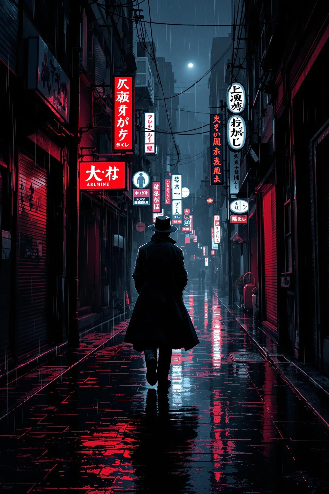 新番日漫悬疑动画《暗夜追踪》- 在霓虹闪烁的罪恶都市，一位退役刑警用最原始的方式追踪真相。每一起案件都是一面照妖镜。
